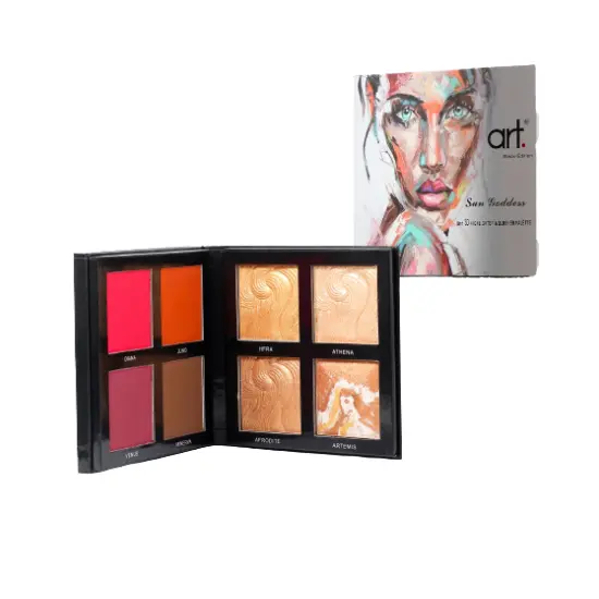 Art Black Edition Sun Goddess 8 In 1 3D Highlighter & Blusher Palette