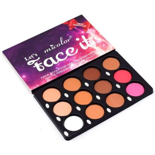 Micolor Let'S Face It Face Sculptor And High-Definition Matte Pressed 12In1 Powder Palette