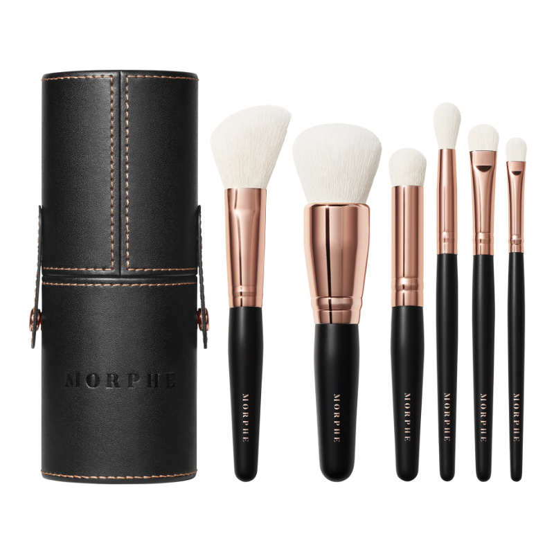Morphe Rose Away 6 Piece Travel Brush Set