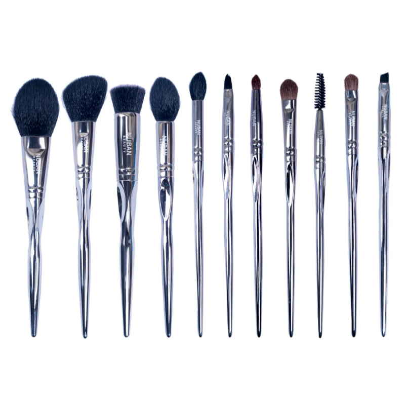 Nuban Beauty 11Pc Makeup Brush Set +1 Problending Sponge