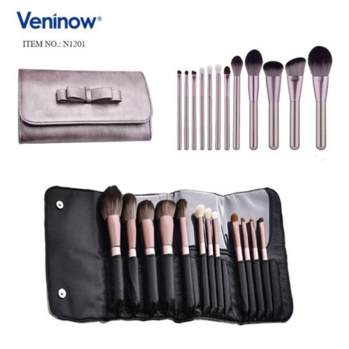 Veninow 12Pcs Silver Brush Set