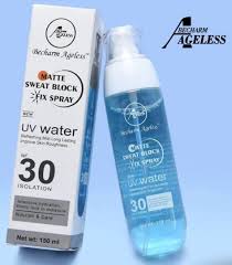 Becharm Ageless Matte Sweat Block Fix Spray Uv Water (White)